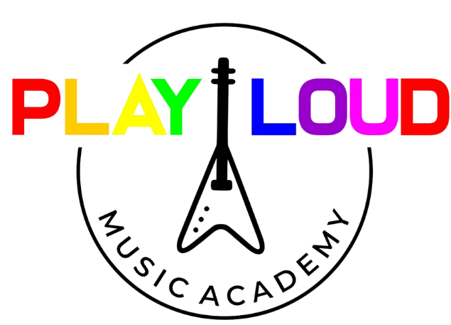 Music academy branding promoting creative expression and student participation in performing arts